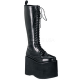 Kunstleder 15 cm MEGA-602 Plateau Gothic Stiefel Herren