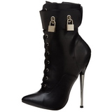 Kunstleder 16 cm DAGGER-1023 fetisch high heels stiefeletten