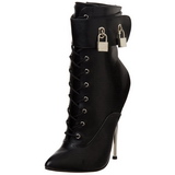 Kunstleder 16 cm DAGGER-1023 fetisch high heels stiefeletten