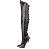 Kunstleder 16 cm DAGGER-3060 fetisch overknee stiefel