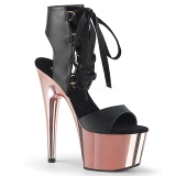 Kunstleder 18 cm ADORE-700-14 chrome plateauschuhe high heels