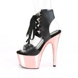 Kunstleder 18 cm ADORE-700-14 chrome plateauschuhe high heels