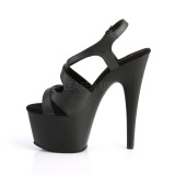 Kunstleder 18 cm ADORE-730 Plateau Sandaletten mit High Heels