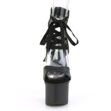 Kunstleder 18 cm ESTEEM-700-14 high heels mit knchelschnrung