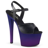 Kunstleder 18 cm SKY-309BP pleaser sandaletten mit plateau