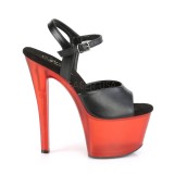 Kunstleder 18 cm SKY-309T pleaser sandaletten mit plateau