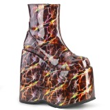 Kunstleder 18 cm SLAY-204LBH lolita plateau stiefeletten