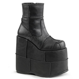 Kunstleder 18 cm STACK-201 Herren Gothic Plateau Stiefeletten