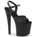 Kunstleder 19 cm ENCHANT-709 schwarze pleaser schuhe high heel