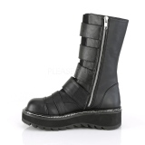 Kunstleder 3 cm LILITH-211 Demonia stiefel plateau