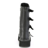 Kunstleder 5 cm EMILY-322 plateau damenstiefel mit schnalle