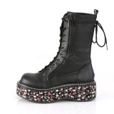 Kunstleder 5 cm EMILY-350 lolita plateau stiefeletten