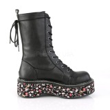 Kunstleder 5 cm EMILY-350 lolita plateau stiefeletten