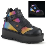 Kunstleder 5 cm SLACKER-32 Demonia stiefeletten mit plateau