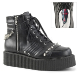 Kunstleder 5 cm V-CREEPER-565 Plateau Creepers Stiefeletten Herren