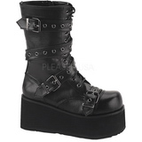 Kunstleder 8,5 cm TRASHVILLE-205 Plateau Gothic Stiefel Herren