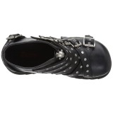 Kunstleder 8 cm DemoniaCult SCENE-30 gothic stiefeletten mit schnalle