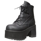 Kunstleder 9,5 cm Demonia RANGER-102 gothic stiefeletten plateausohle