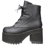 Kunstleder 9,5 cm Demonia RANGER-102 gothic stiefeletten plateausohle