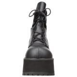 Kunstleder 9,5 cm Demonia RANGER-102 gothic stiefeletten plateausohle
