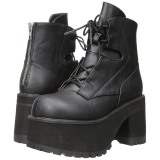 Kunstleder 9,5 cm Demonia RANGER-102 gothic stiefeletten plateausohle