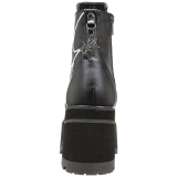 Kunstleder 9,5 cm RANGER-105 lolita plateau stiefeletten