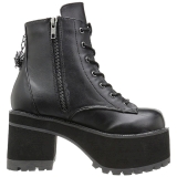 Kunstleder 9,5 cm RANGER-105 lolita plateau stiefeletten