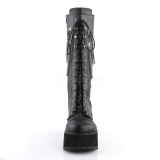 Kunstleder DemoniaCult RANGER-303 Herren Stiefel mit Schnürsenkel