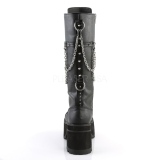 Kunstleder DemoniaCult RANGER-303 Herren Stiefel mit Schnürsenkel