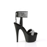 Kunstleder strass 18 cm ADORE-770 pleaser high heels mit knöchelmanschette