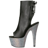 Kunstleder strasssteinen 18 cm BEJEWELED-1018D7 plateau damen stiefeletten