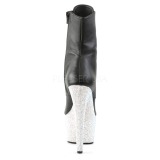 Kunstleder strasssteinen 18 cm BEJEWELED-1020-7 plateau damen stiefeletten