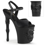 Kunstleder totenkopf plateau 20 cm RAPTURE-809 pleaser high heels