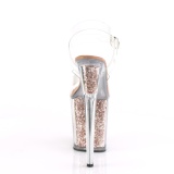 Kupfer 20 cm FLAMINGO-808G Glitter Plateau High Heels