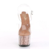 Kupfer glitter 18 cm Pleaser ADORE-708G pole dance high heels schuhe