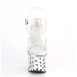 LED licht plateau 18 cm DISCOLITE-708DOTS exotic pole dance sandaletten