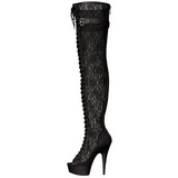 Lace Fabric 15 cm DELIGHT-3025ML Platform Thigh High Boots