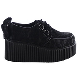 Lace Fabric CREEPER-212 Platform Women Creepers Shoes