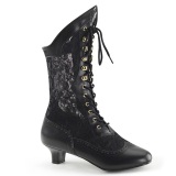 Lace fabric black 5 cm DAME-115 Victorian ankle boots vintage