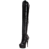 Lack 15,5 cm DELIGHT-3023 overknee stiefel mit plateausohle