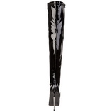 Lack 16 cm DAGGER-3000 Overknees Stiefel Flacher Heels