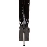 Lack 16 cm DAGGER-3000 Overknees Stiefel Flacher Heels