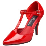 Lackleder 10 cm VANITY-415 t-strap pumps high heels rot