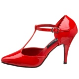 Lackleder 10 cm VANITY-415 t-strap pumps high heels rot