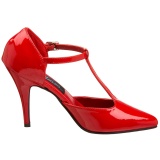 Lackleder 10 cm VANITY-415 t-strap pumps high heels rot