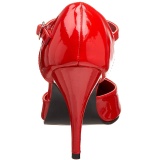 Lackleder 10 cm VANITY-415 t-strap pumps high heels rot