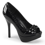 Lackleder 13,5 cm PIXIE-18 peep toe pumps schuhe mit absatz