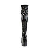 Lackleder 13 cm CAMEL-300 overknee stiefel mit schnrung