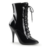 Lackleder 13 cm SEDUCE-1020 Schwarze high heels stiefeletten