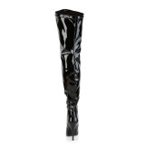 Lackleder 13 cm SEDUCE-3000WC breite waden overknee stiefel mit stretch weitschaft